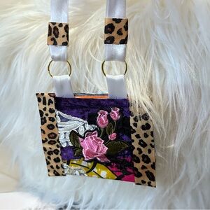 Signed collage necklace Fiber Art Handmade Wallet Bohemian Women Purse